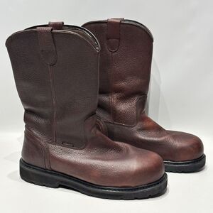 ROCKROOSTER Brown Leather 12” Steel Toe Work Boots Waterproof AP860 Men Size 12